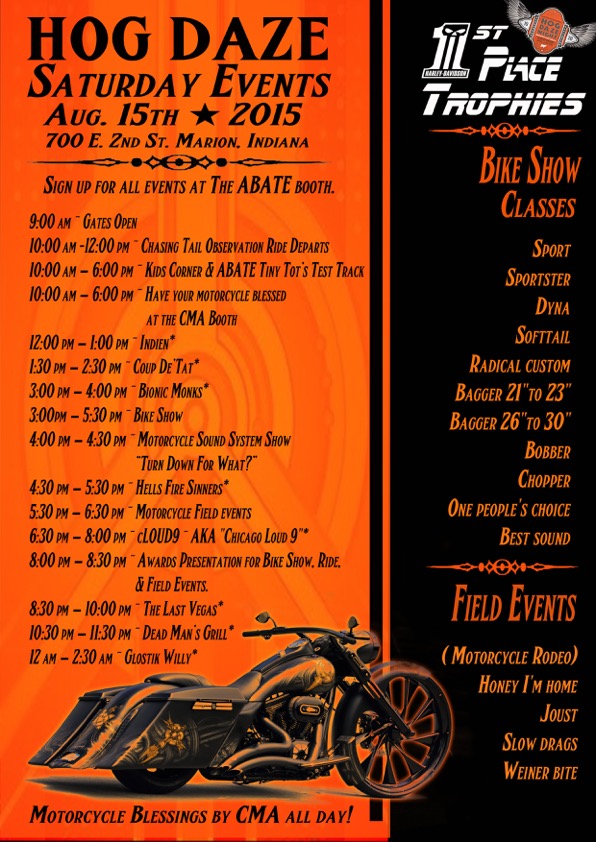 Hog Daze Saturday Flyer