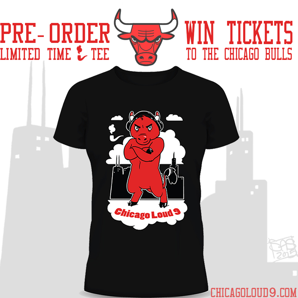 win tickets to the Chicago Bulls by pre ordering our limited edition tee