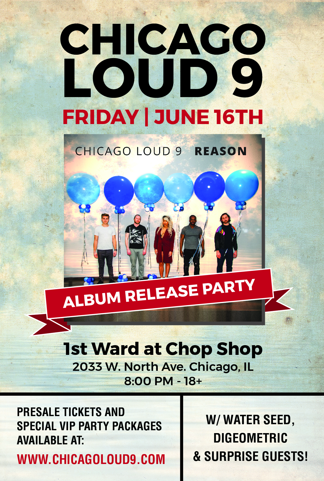 Album Release Party Poster Chicago Loud 9